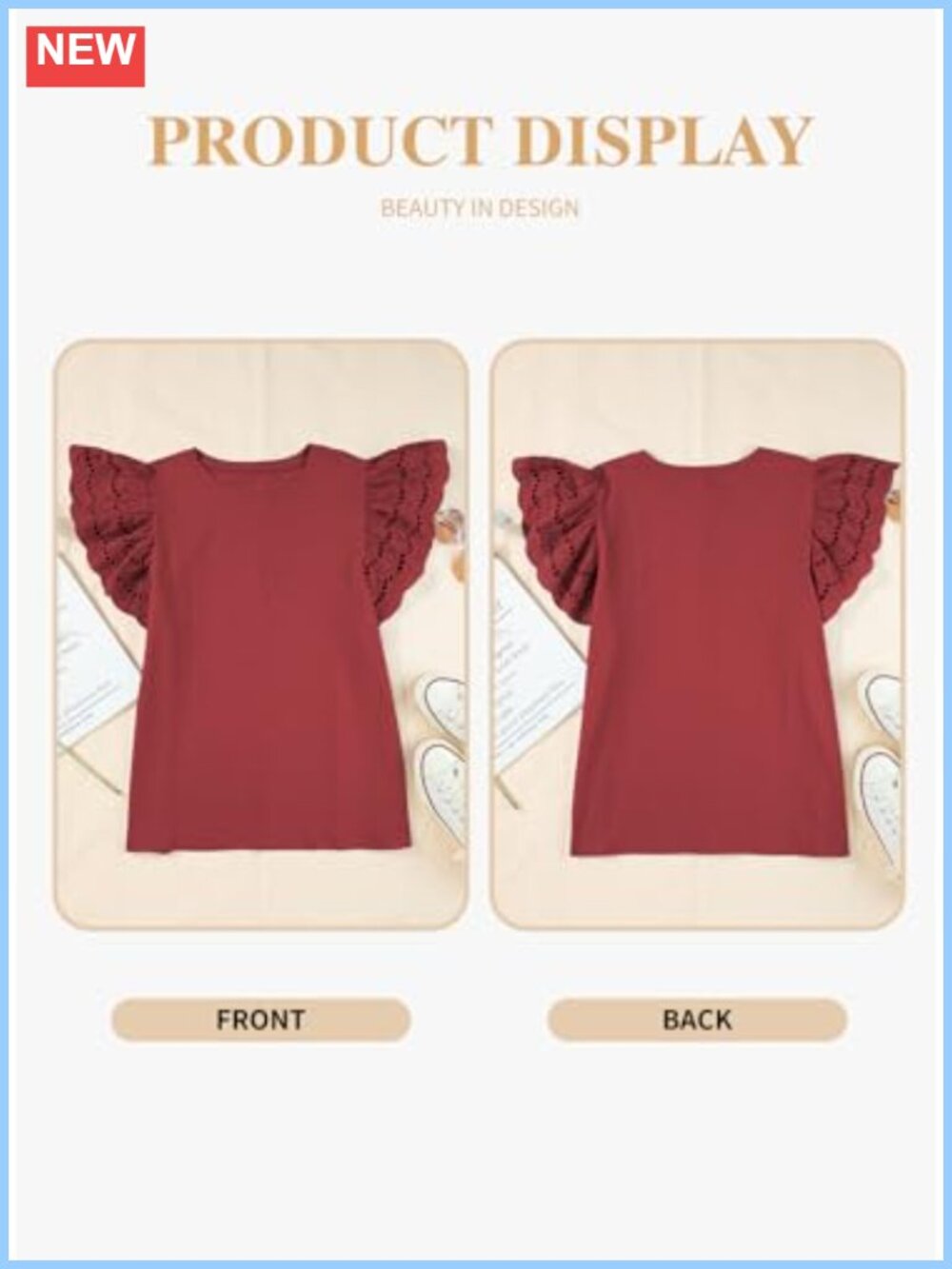 Plus Size Tunic Top Short Sleeve Round Neck Hollow Out Casual Loose Tee - Picture 5 of 6